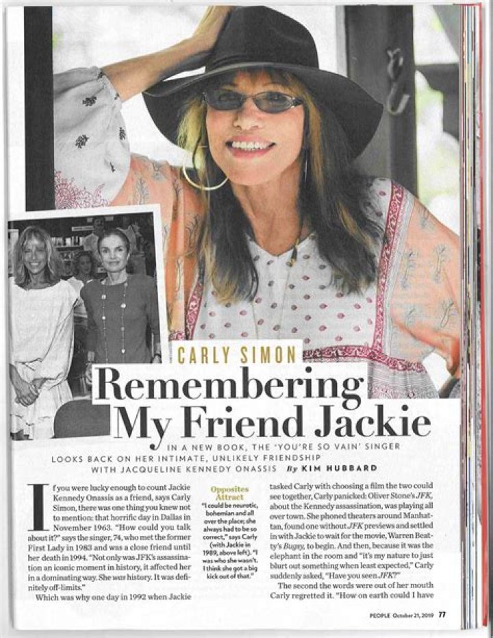 Carly Simon Talks Jackie Kennedy Friendship In Interview – Hollywood Life